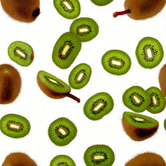 Fototapeta premium Exotische Kiwi auf weißem Hintergrund