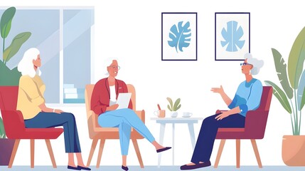 Consulting, physiotherapist and senior woman for physical therapy, healthcare service and support. Physiotherapy, chiropractor and medical worker or person talking to elderly patient in consultation 