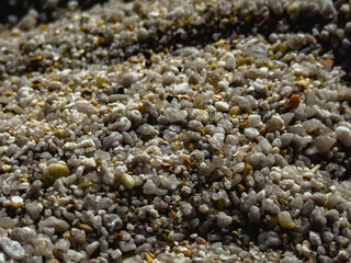 Detailed view of beach pebbles