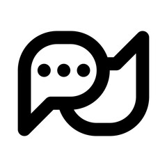 Chats discuss talk bubble line icon