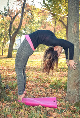 Girl doing a Yoga pose