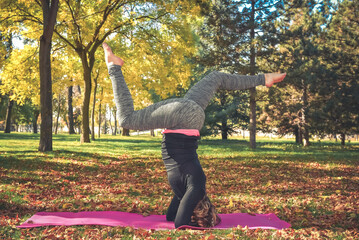 Girl doing a Yoga pose