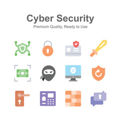 Pack of cyber security icons up for premium use