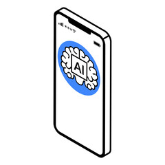 スマートフォン　AI　人工知能　アイコン