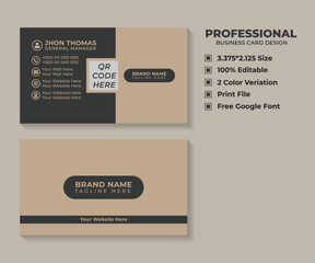 Creative Corporate and Unique Business Card Design Project. Professional Two Sided Elegant Business Card Design.Elegant Corporate Visiting Card Design.
