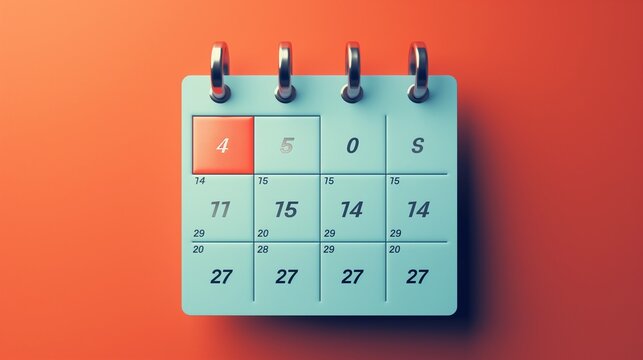 A stylized calendar icon, symbolizing scheduling, events, or date selection in digital tools and applications.