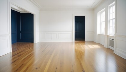 Fototapeta premium empty room with door and window