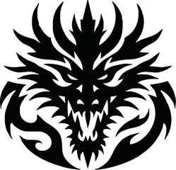 Dragon head logo icon vector