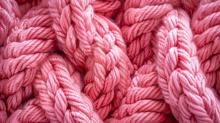 Background texture of pink knitted things from thick woolen,Texture of pink big knit blanket,Large knitting,big yarn.