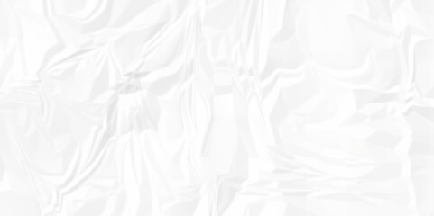 White wrinkly backdrop paper background. panorama grunge wrinkly paper texture background, crumpled pattern texture. paper crumpled texture. white fabric crushed textured crumpled.