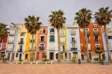 Colorful town of Villajoyosa in Alicante (Spain)