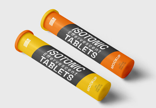 Effervescent Tablets Bottle Mockup