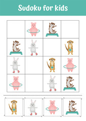 Logical games, educational activities for kids. Learning games for preschoolers and kindergarten. Sudoku for kids. Printable worksheets for kids. Educational games, teacher resources. Learning page.