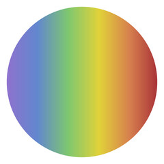 Rainbow shape illustration element for sticker 