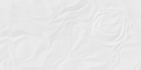 White wrinkly backdrop paper background. panorama grunge wrinkly paper texture background, crumpled pattern texture. paper crumpled texture. white fabric crushed textured crumpled.
