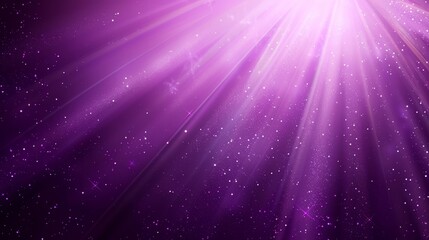 Vivid purple light burst on dark backdrop with pink and golden sparkles, a magical ambiance
