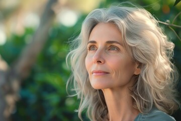 Obraz premium Beautiful mature woman. Art studio. Generate Ai