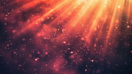 Fototapeta premium Ethereal pink light burst abstract radiant rays on dark pink with lavender and golden sparkles