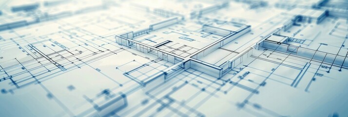 modern architectural rendering or design concept of a building