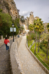 View of Guadalest village with the lake in Alicante (Spain)