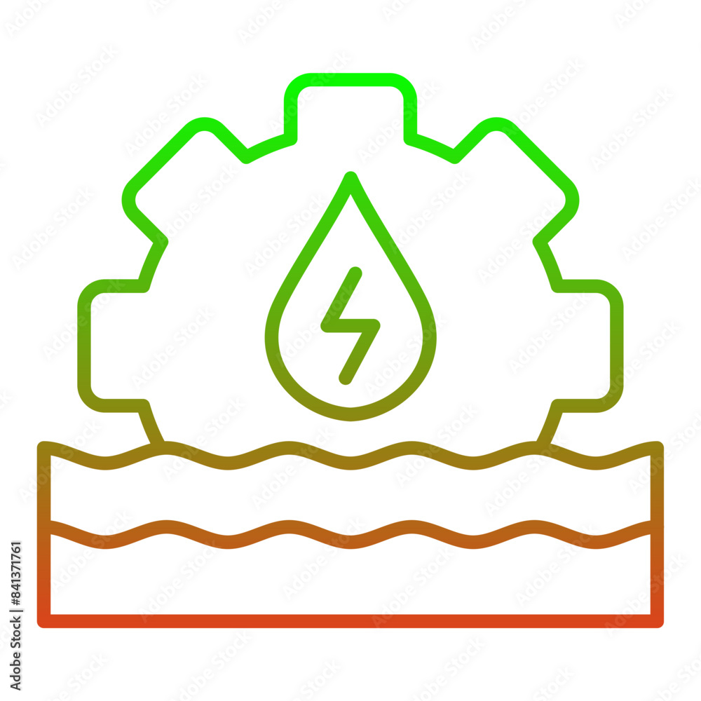 Sticker hydro power icon