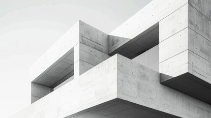 Fototapeta premium modern architectural rendering or design concept of a building