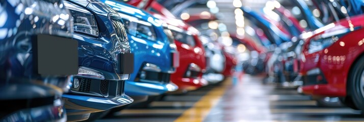 Obraz premium car manufacturing techniques and technological innovations in the automotive sector vehicles, and the automotive industry