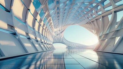 Obraz premium modern architectural rendering or design concept of a building