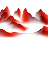 Modern design vector illustration of beautiful Chinese ink landscape painting.