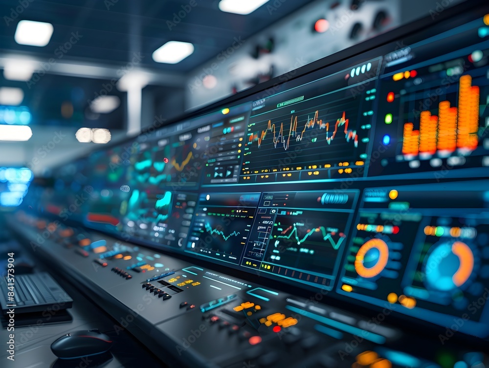 Poster intelligent energy distribution control center dashboard monitoring optimizing smart grid analytics