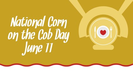 Obraz premium National Corn on the Cob Day web banner design illustration 