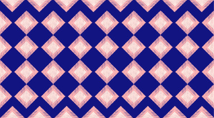 The diamonds are outlined in pink, with an inner diamond also in pink, against a dark blue background. The pink elements have a textured, almost hand-drawn appearance, with visible strokes 