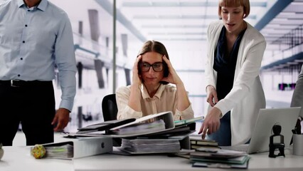 Team Leadership At Workplace. Leader Boss Stress - Powered by Adobe