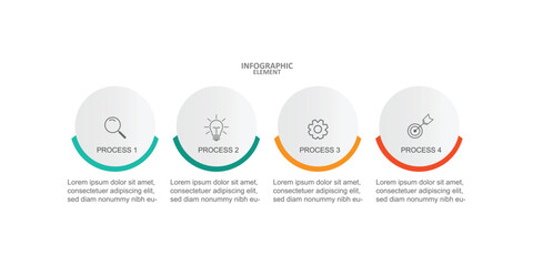Infographic template desain business 