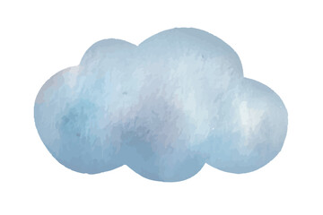 abstract shape of dark blue cloud element