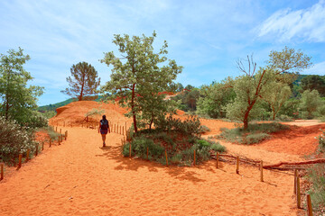 Ocher deposits in the so-called “French Colorado” in the town of Rustrel, Provence in southern...