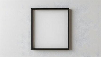 Minimalist Square Frame with Thin Black Borders Sleek and Modern Isolated