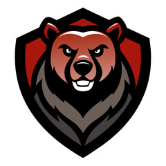 Bear Face Logo Vector Illustration