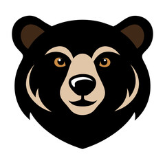 Bear Face Logo Vector Illustration