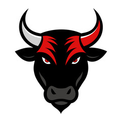 Bull head Face Logo Vector Illustration