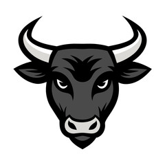 Angry Bull Face Vector Logo Illustration