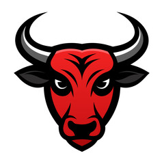 Angry Bull Face Vector Logo Illustration