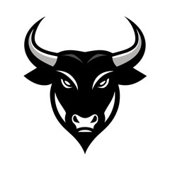 Angry Bull Face Vector Logo Illustration