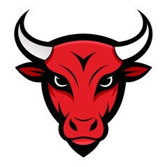 Angry Bull Face Vector Logo Illustration