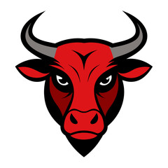 Bull head Face Logo Vector Illustration