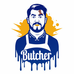 Butcher Shop Logo Vector Illustration