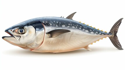 tuna isolated on white