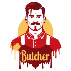 Butcher Shop Logo Vector Illustration