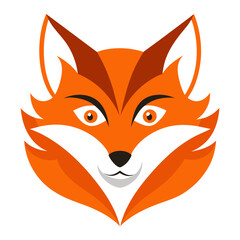 Fox Face Logo Vector Illustration
