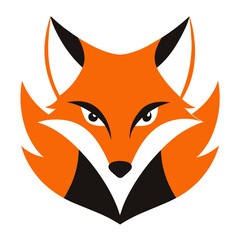 Fox Logo Vector Illustration on White Background
